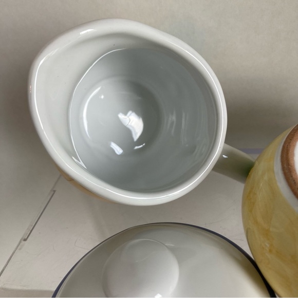 CALECA Italian Pottery Hand Painted Cream and Sugar Bowl - Picture 4 of 8